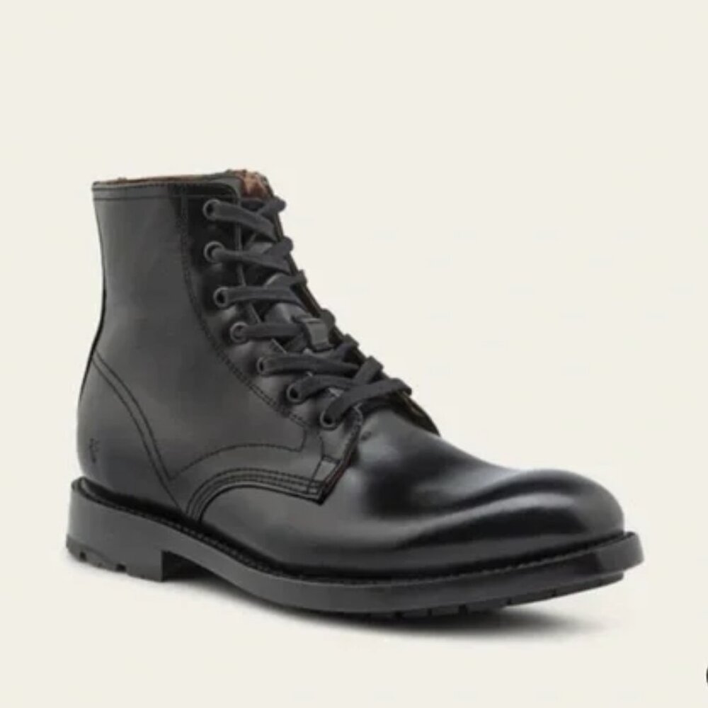 Frye Men’s Bowery Lace up Leather Boots 10.5